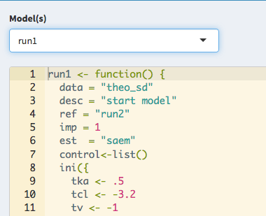 Editing model code