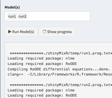 Executing model code